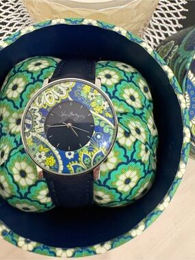 Vera Bradley Floral Accent Watch in Blue, Green and Yellow